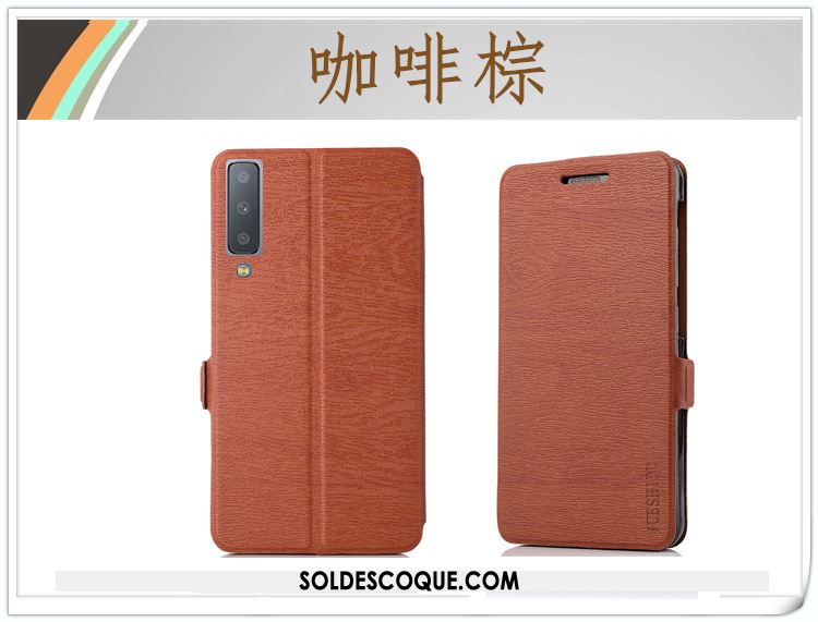 Coque Samsung Galaxy A7 2018 Protection Téléphone Portable Étui En Cuir Étoile Pas Cher