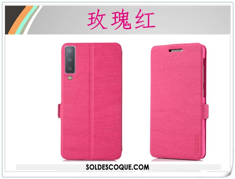 Coque Samsung Galaxy A7 2018 Protection Téléphone Portable Étui En Cuir Étoile Pas Cher