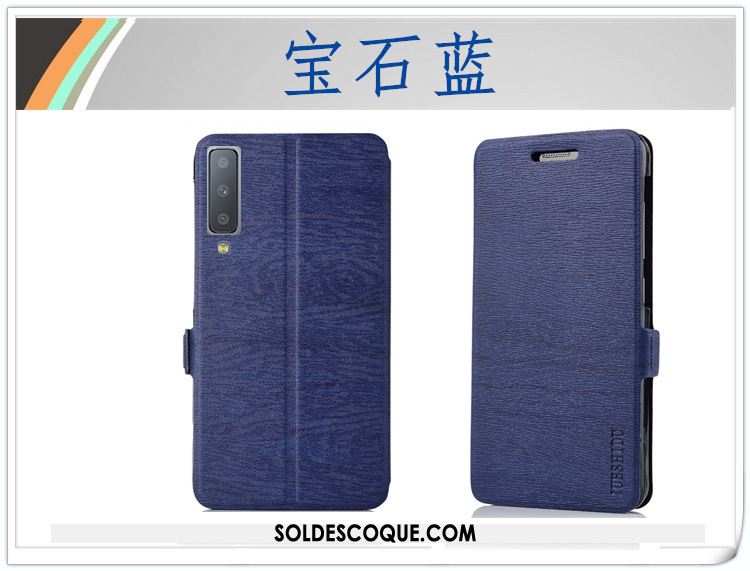 Coque Samsung Galaxy A7 2018 Protection Téléphone Portable Étui En Cuir Étoile Pas Cher