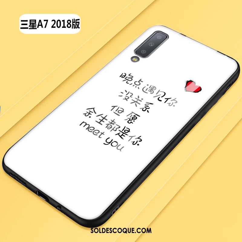Coque Samsung Galaxy A7 2018 Téléphone Portable Créatif Incassable Amoureux Étoile Pas Cher