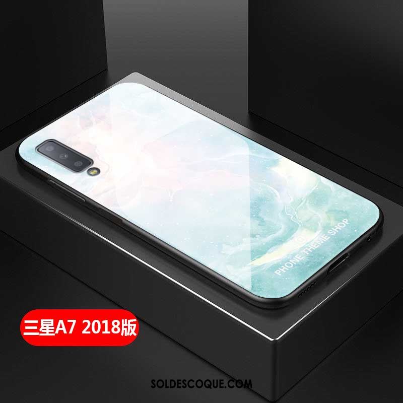 Coque Samsung Galaxy A7 2018 Verre Étoile Simple Incassable Étui En Ligne