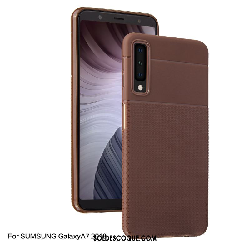 Coque Samsung Galaxy A7 2018 Étoile Fluide Doux Étui Créatif Délavé En Daim En Vente