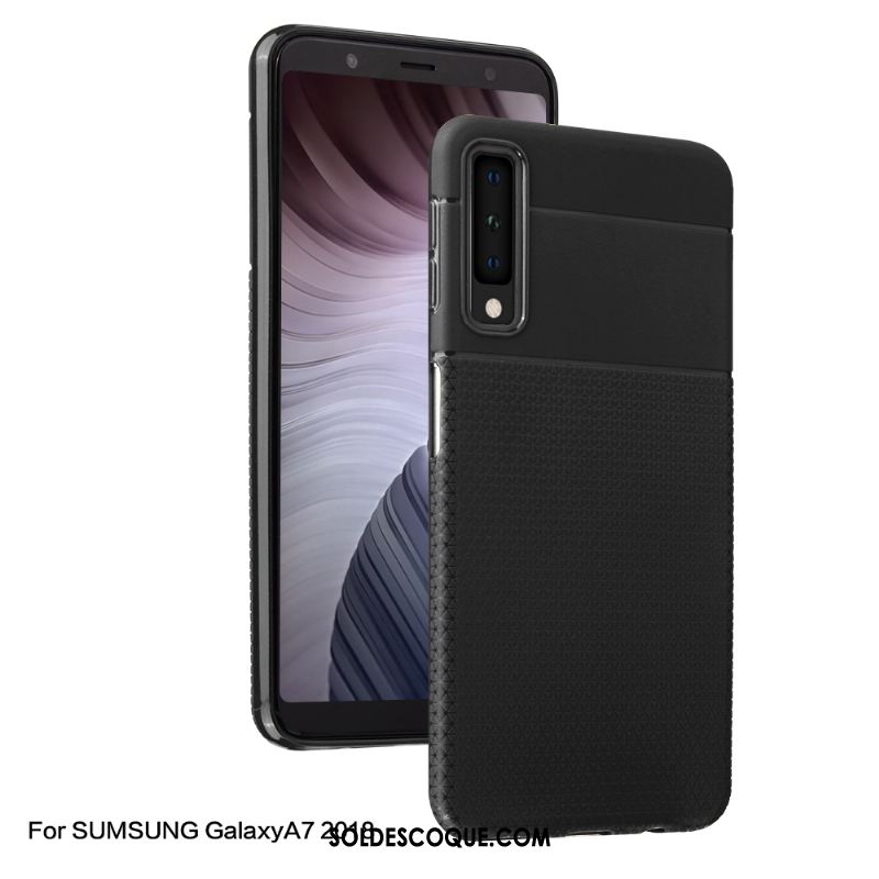 Coque Samsung Galaxy A7 2018 Étoile Fluide Doux Étui Créatif Délavé En Daim En Vente