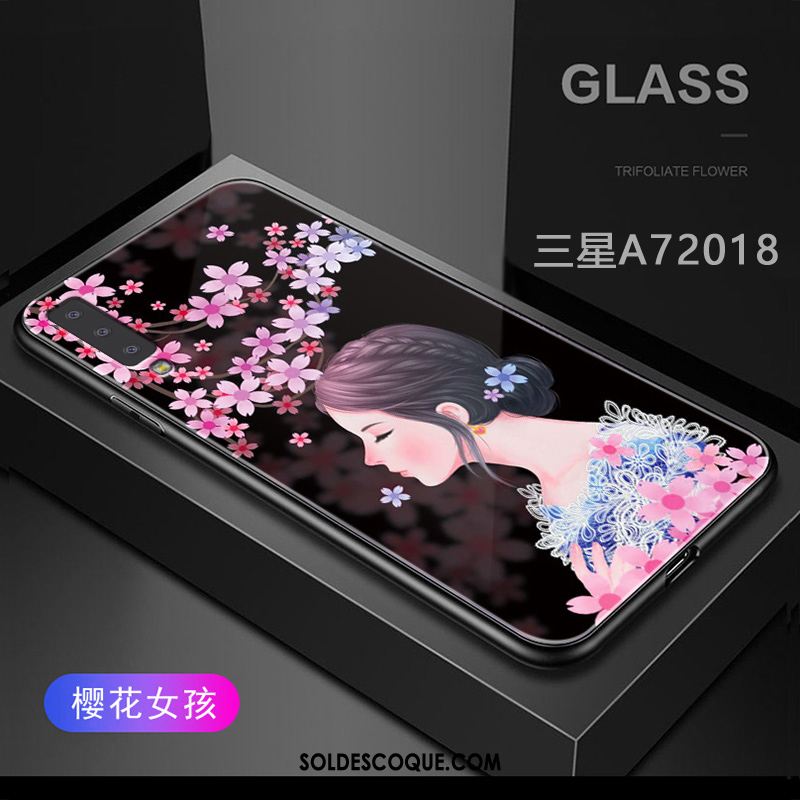 Coque Samsung Galaxy A7 2018 Étoile Étui Silicone Fluide Doux Violet France
