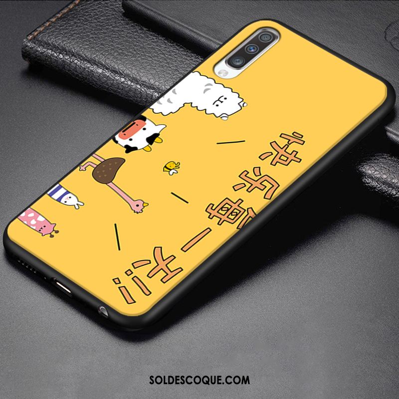 Coque Samsung Galaxy A70 Charmant Créatif Téléphone Portable Dessin Animé Jaune Soldes