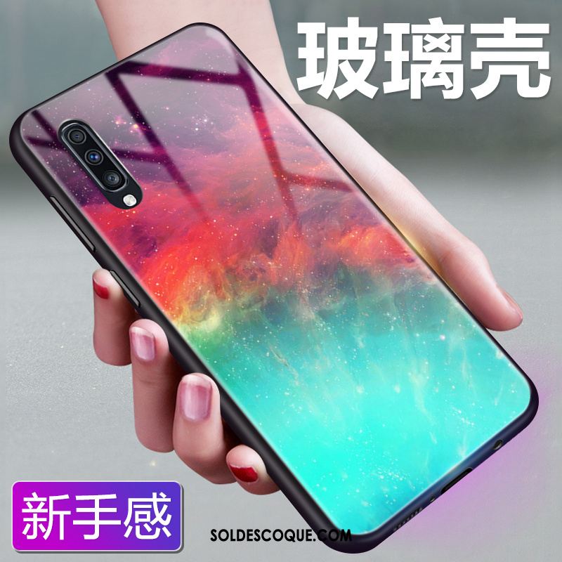 Coque Samsung Galaxy A70 Ciel Étoilé Couleur Unie Verre Fluide Doux Protection Pas Cher