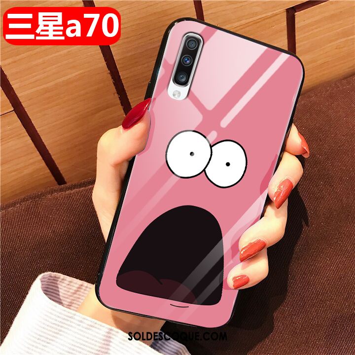 Coque Samsung Galaxy A70 Difficile Charmant Étoile Dessin Animé Jaune Pas Cher