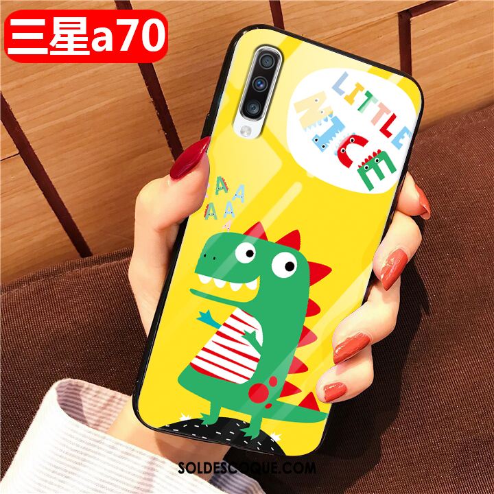 Coque Samsung Galaxy A70 Difficile Charmant Étoile Dessin Animé Jaune Pas Cher