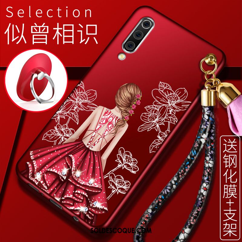 Coque Samsung Galaxy A70 Personnalité Créatif Tout Compris Silicone Rouge En Vente