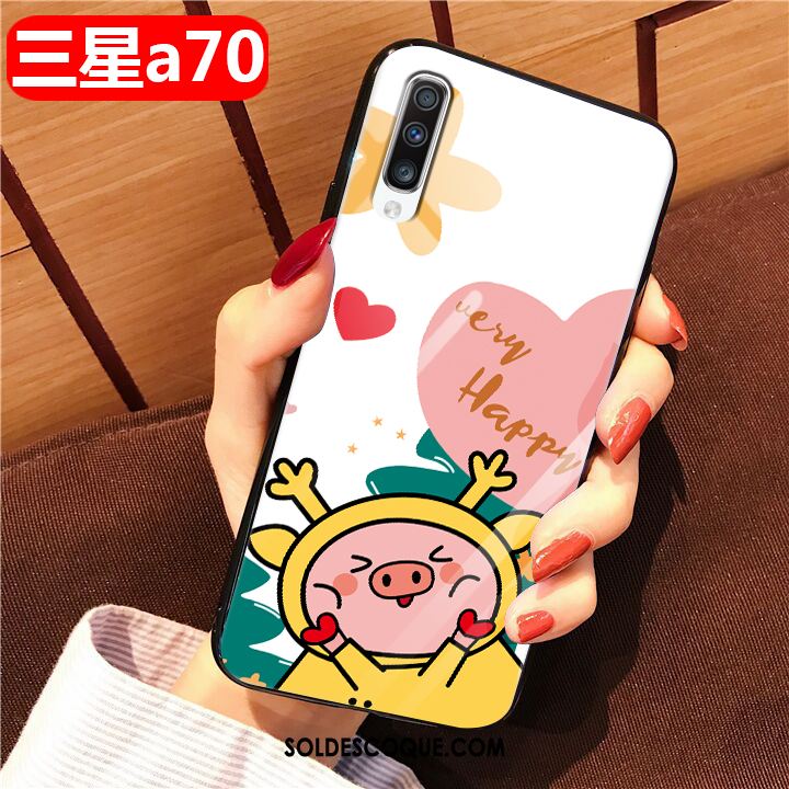 Coque Samsung Galaxy A70 Protection Charmant Dessin Animé Difficile Rose Soldes