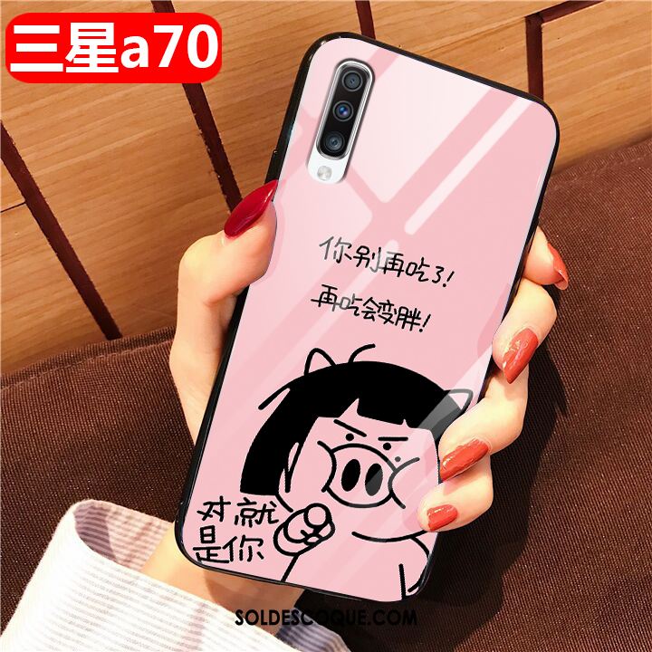 Coque Samsung Galaxy A70 Protection Charmant Dessin Animé Difficile Rose Soldes