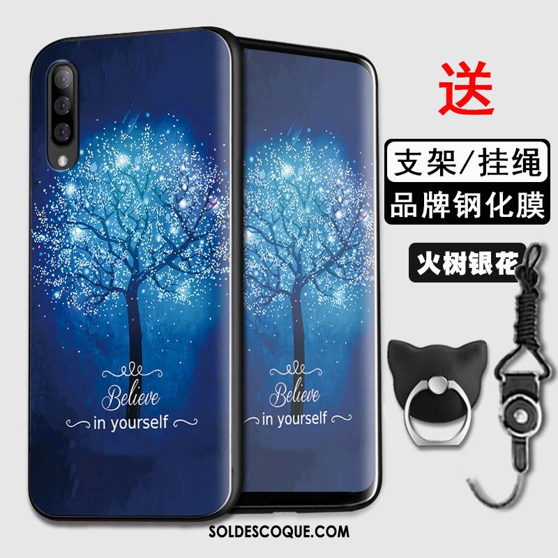 Coque Samsung Galaxy A70 Protection Incassable Personnalité Étoile Bleu Pas Cher