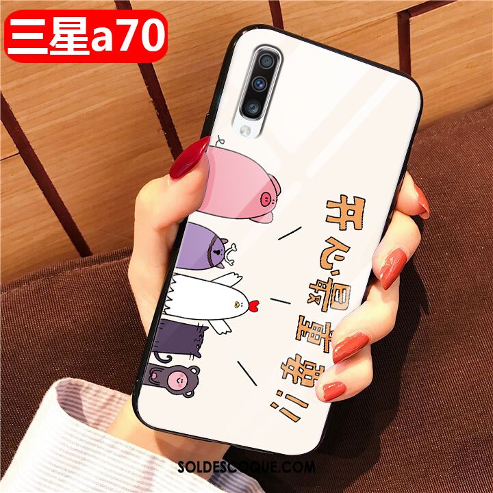 Coque Samsung Galaxy A70 Protection Téléphone Portable Silicone Marque De Tendance Verre Soldes