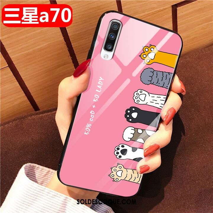 Coque Samsung Galaxy A70 Protection Téléphone Portable Silicone Marque De Tendance Verre Soldes