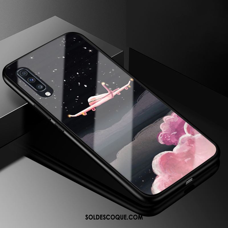 Coque Samsung Galaxy A70 Tendance Verre Étoile Téléphone Portable Mode Pas Cher
