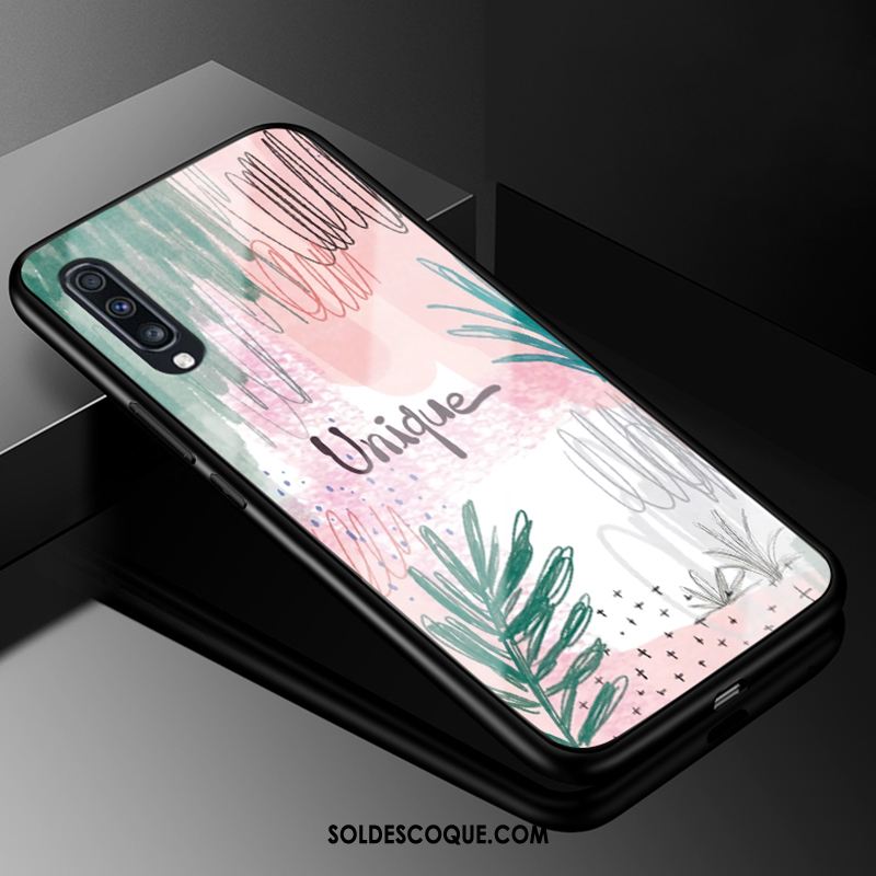 Coque Samsung Galaxy A70 Tendance Verre Étoile Téléphone Portable Mode Pas Cher