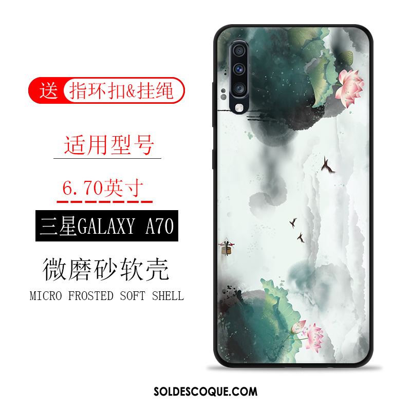 Coque Samsung Galaxy A70 Tout Compris Fluide Doux Encre Silicone Vent Housse Pas Cher