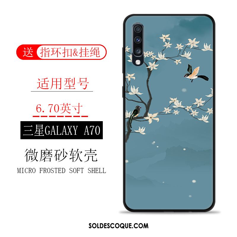 Coque Samsung Galaxy A70 Tout Compris Fluide Doux Encre Silicone Vent Housse Pas Cher