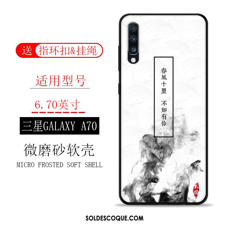 Coque Samsung Galaxy A70 Tout Compris Fluide Doux Encre Silicone Vent Housse Pas Cher