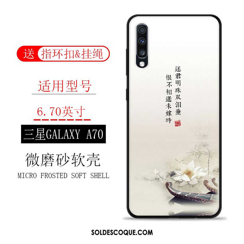 Coque Samsung Galaxy A70 Tout Compris Fluide Doux Encre Silicone Vent Housse Pas Cher