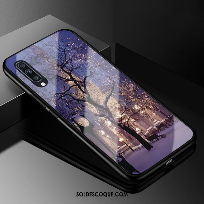 Coque Samsung Galaxy A70 Tout Compris Violet Verre Étoile Incassable Housse Soldes