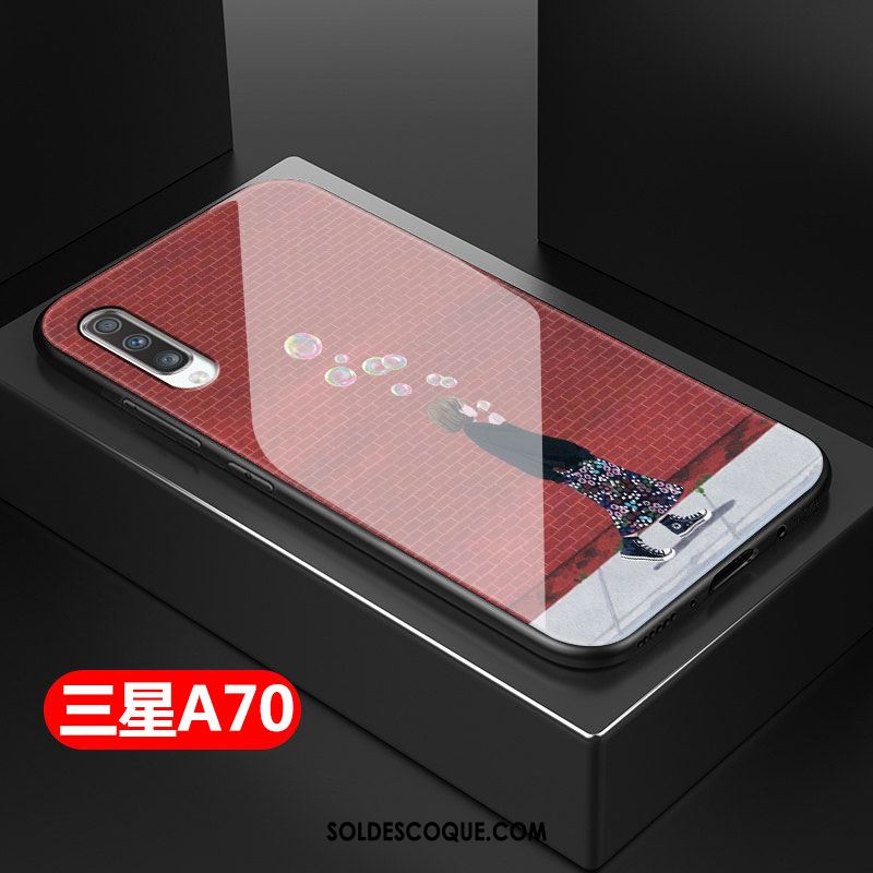 Coque Samsung Galaxy A70 Verre Silicone Étui Dessin Animé Étoile En Vente