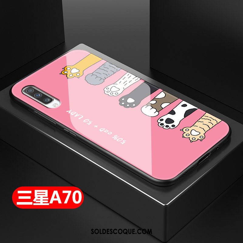 Coque Samsung Galaxy A70 Verre Silicone Étui Dessin Animé Étoile En Vente