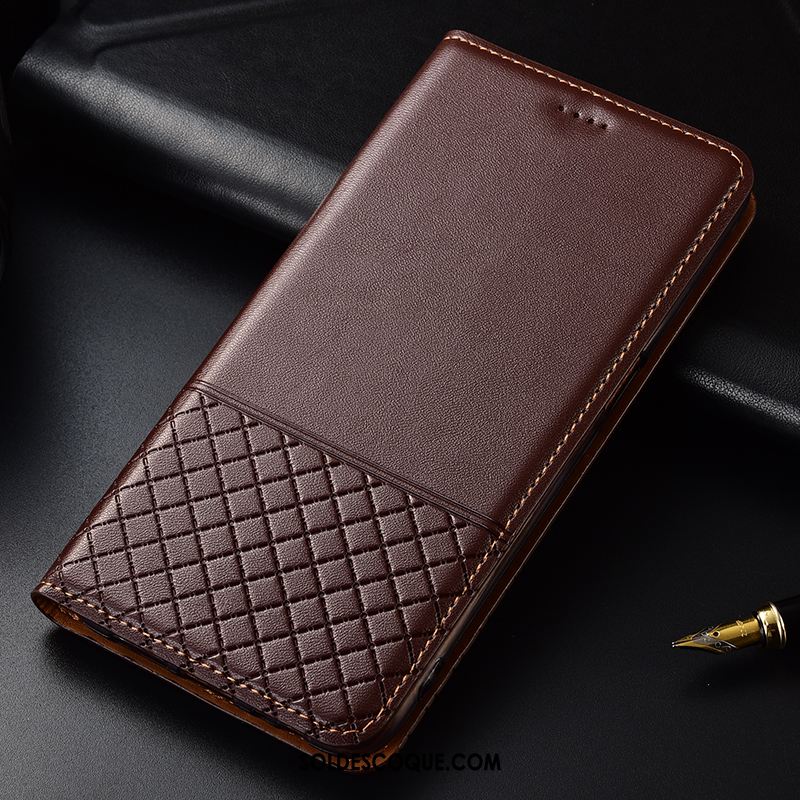 Coque Samsung Galaxy A70 Étoile Cuir Véritable Support Téléphone Portable Étui Soldes