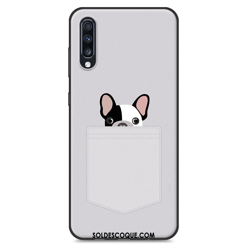 Coque Samsung Galaxy A70 Étui Marque De Tendance Protection Silicone Bleu En Vente