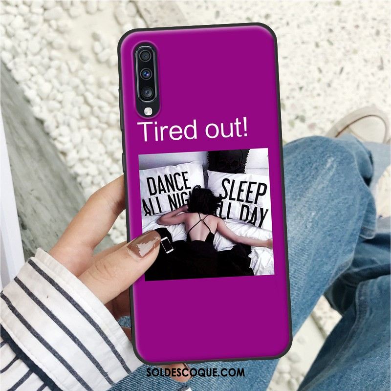 Coque Samsung Galaxy A70 Étui Étoile Fluide Doux Rouge Net Rouge Pas Cher