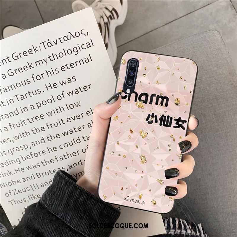 Coque Samsung Galaxy A70s Amoureux Rose Protection Étui Modèle Fleurie Housse France