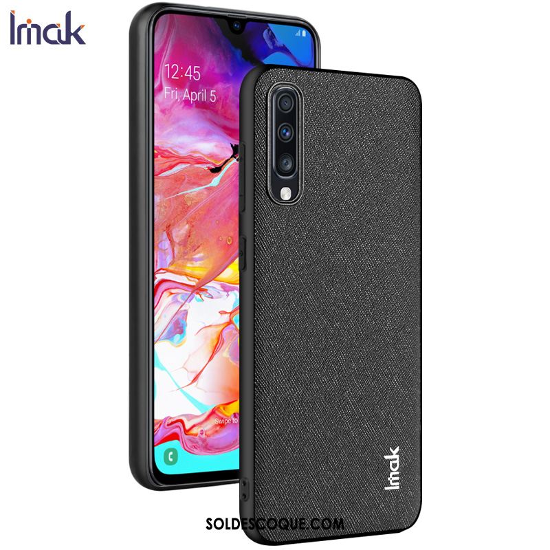 Coque Samsung Galaxy A70s Cuir Téléphone Portable Protection Fluide Doux Étui Soldes