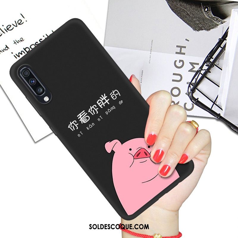 Coque Samsung Galaxy A70s Fluide Doux Dessin Animé Ornements Suspendus Noir Silicone Housse En Ligne