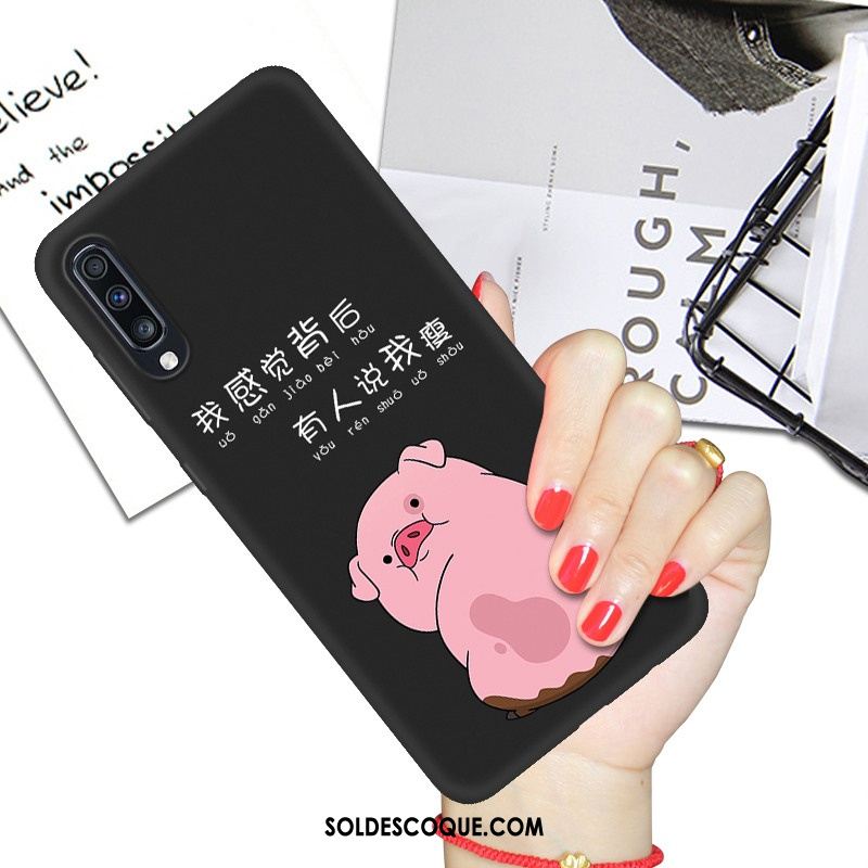 Coque Samsung Galaxy A70s Fluide Doux Dessin Animé Ornements Suspendus Noir Silicone Housse En Ligne