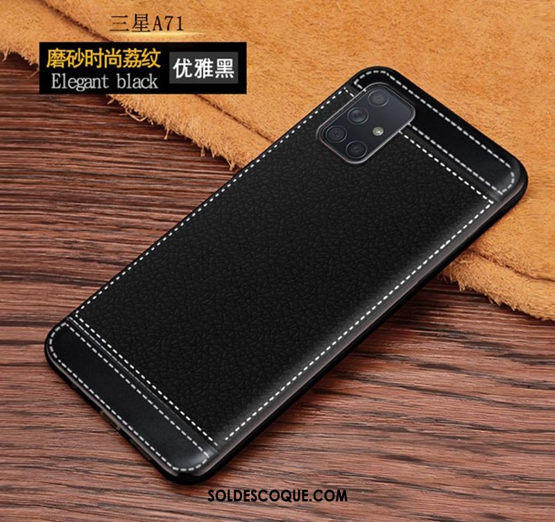 Coque Samsung Galaxy A71 Modèle Fleurie Incassable Litchi Business Protection France