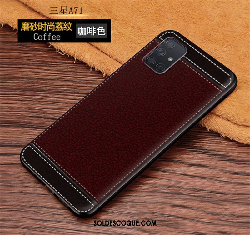 Coque Samsung Galaxy A71 Modèle Fleurie Incassable Litchi Business Protection France