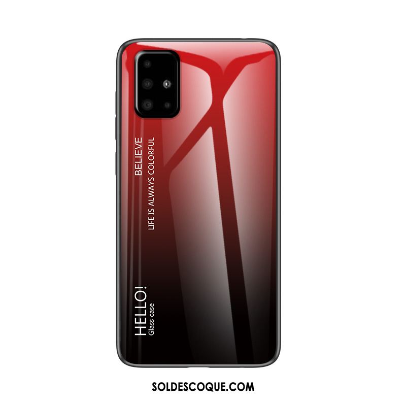 Coque Samsung Galaxy A71 Net Rouge Étui Vent Tout Compris Téléphone Portable En Ligne