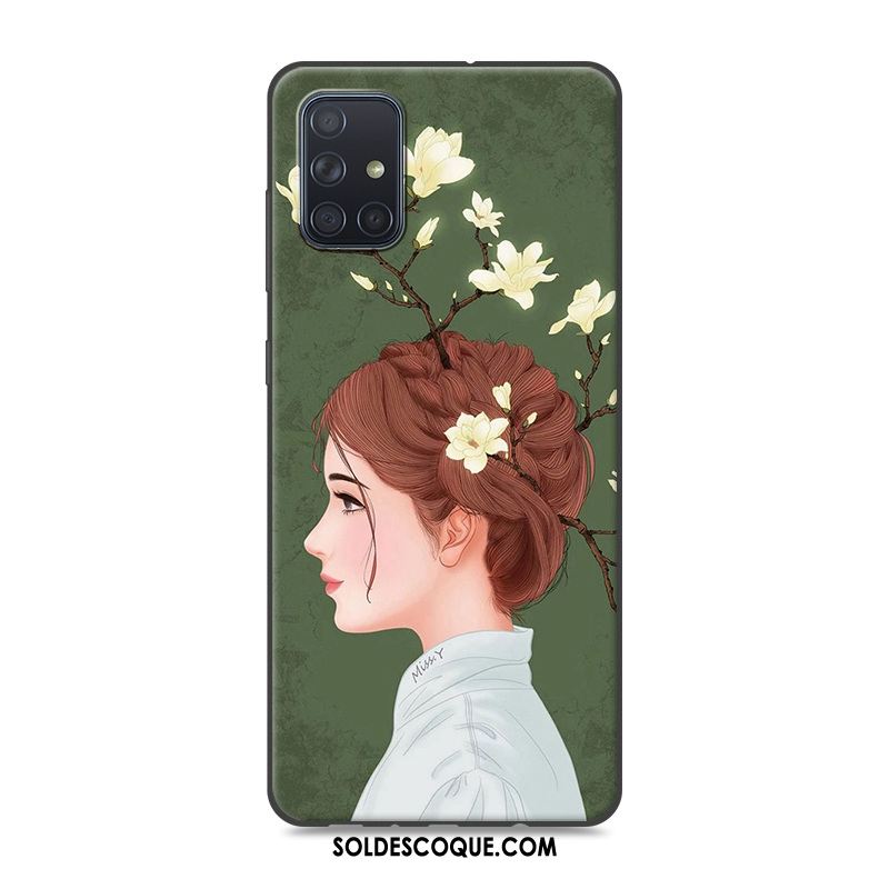 Coque Samsung Galaxy A71 Ornements Suspendus Jaune Nouveau Étoile Personnalité Housse Pas Cher