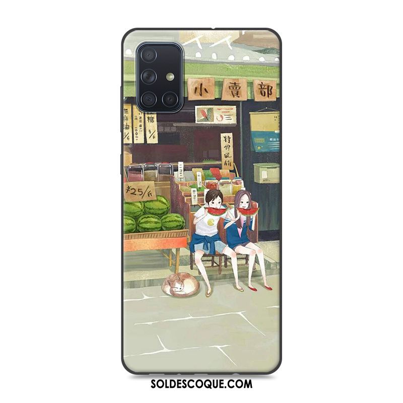 Coque Samsung Galaxy A71 Ornements Suspendus Jaune Nouveau Étoile Personnalité Housse Pas Cher