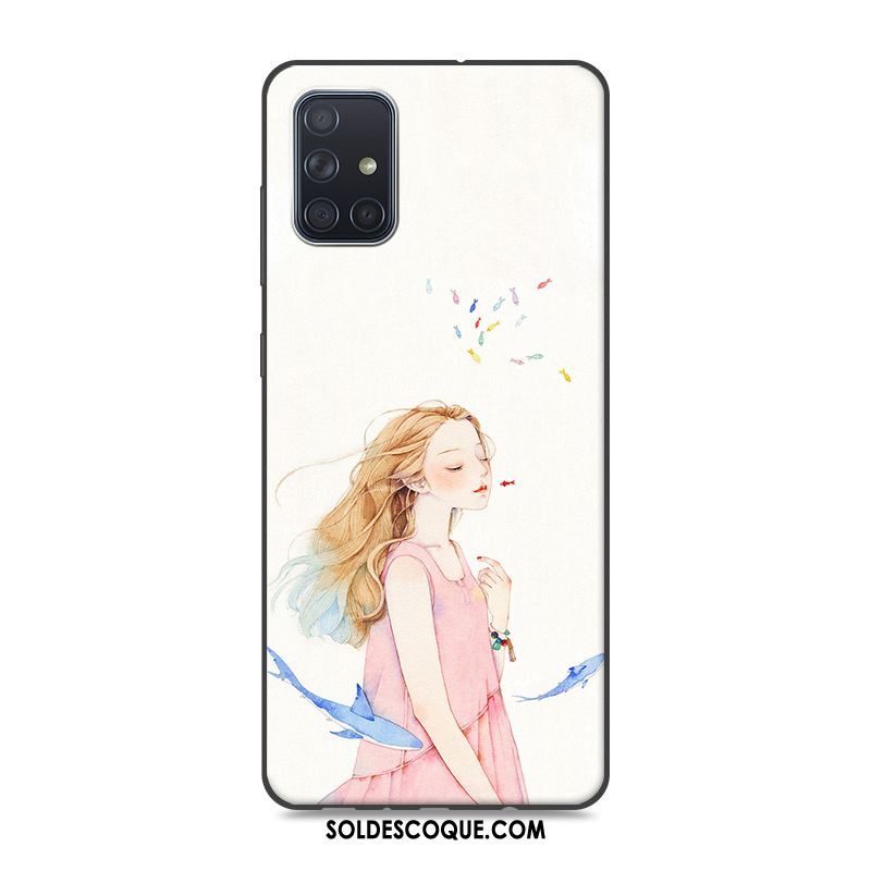 Coque Samsung Galaxy A71 Ornements Suspendus Jaune Nouveau Étoile Personnalité Housse Pas Cher