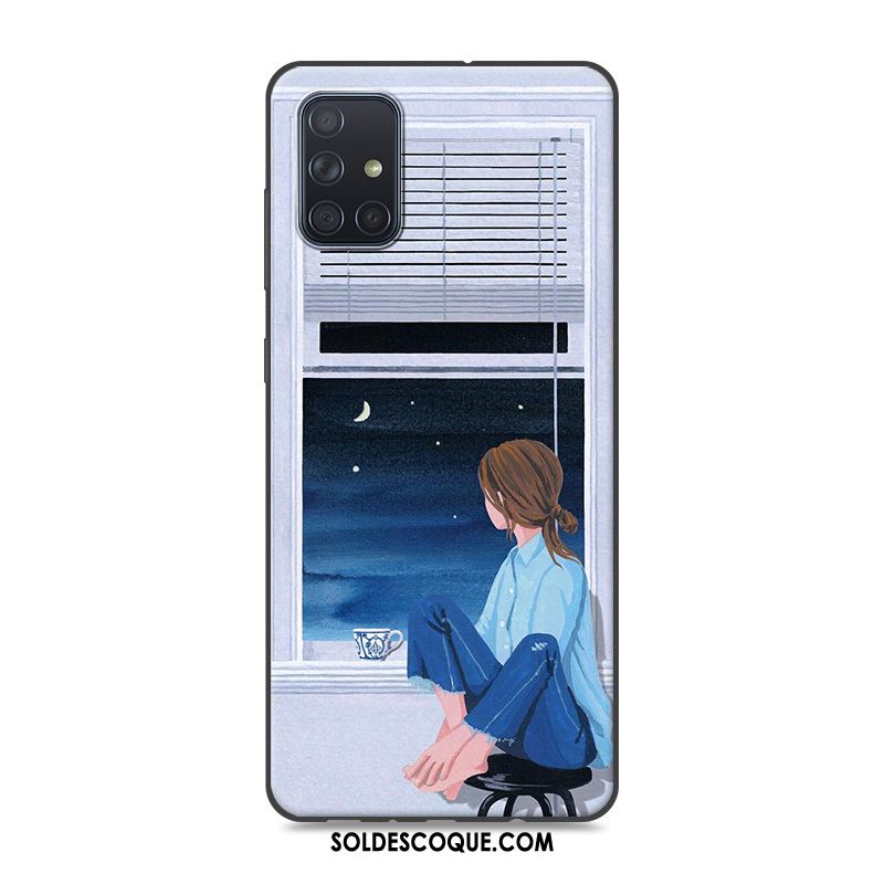 Coque Samsung Galaxy A71 Ornements Suspendus Jaune Nouveau Étoile Personnalité Housse Pas Cher