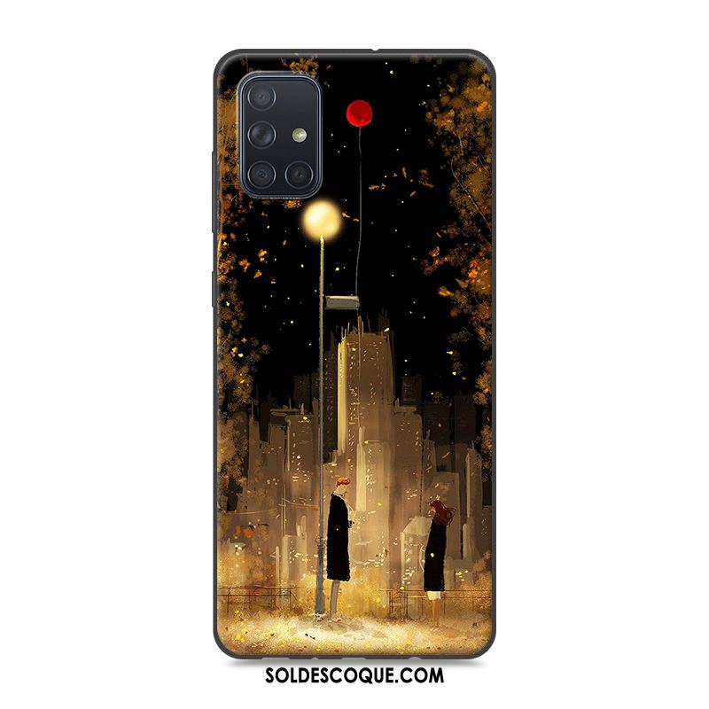 Coque Samsung Galaxy A71 Ornements Suspendus Jaune Nouveau Étoile Personnalité Housse Pas Cher