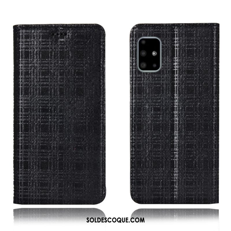 Coque Samsung Galaxy A71 Téléphone Portable Velours Cuir Véritable Protection Tout Compris Housse Soldes