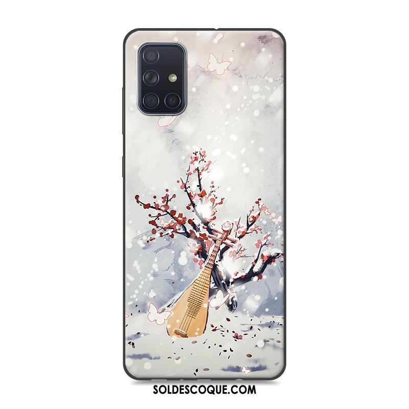 Coque Samsung Galaxy A71 Vintage Style Chinois Étoile Protection Silicone En Vente