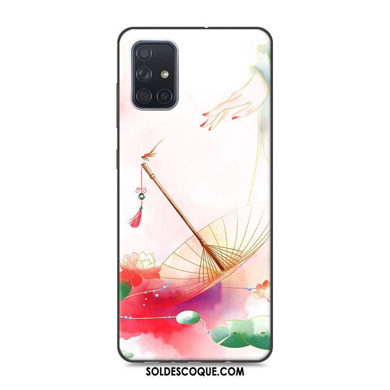 Coque Samsung Galaxy A71 Vintage Style Chinois Étoile Protection Silicone En Vente