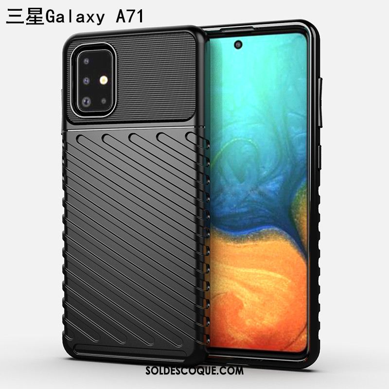 Coque Samsung Galaxy A71 Étoile Protection Étui Délavé En Daim Créatif Pas Cher