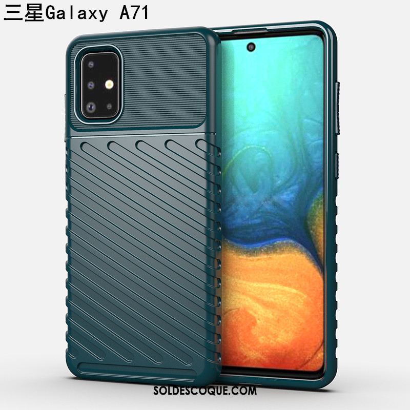 Coque Samsung Galaxy A71 Étoile Protection Étui Délavé En Daim Créatif Pas Cher