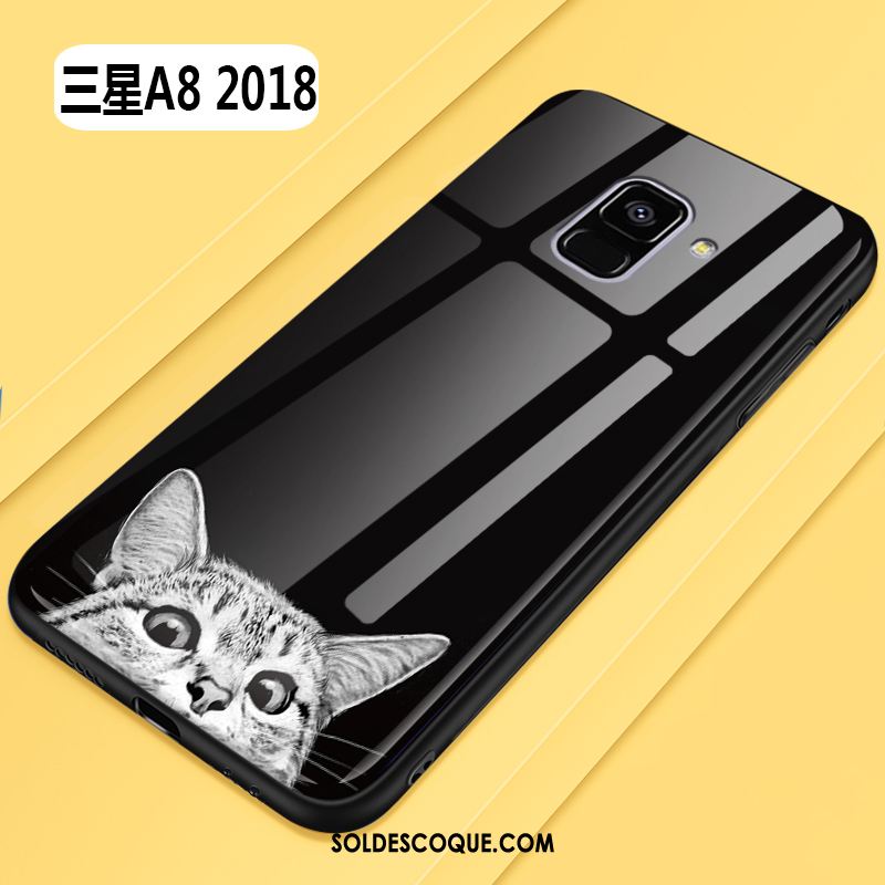 Coque Samsung Galaxy A8 2018 Amoureux Incassable Difficile Tout Compris Rouge Housse En Ligne