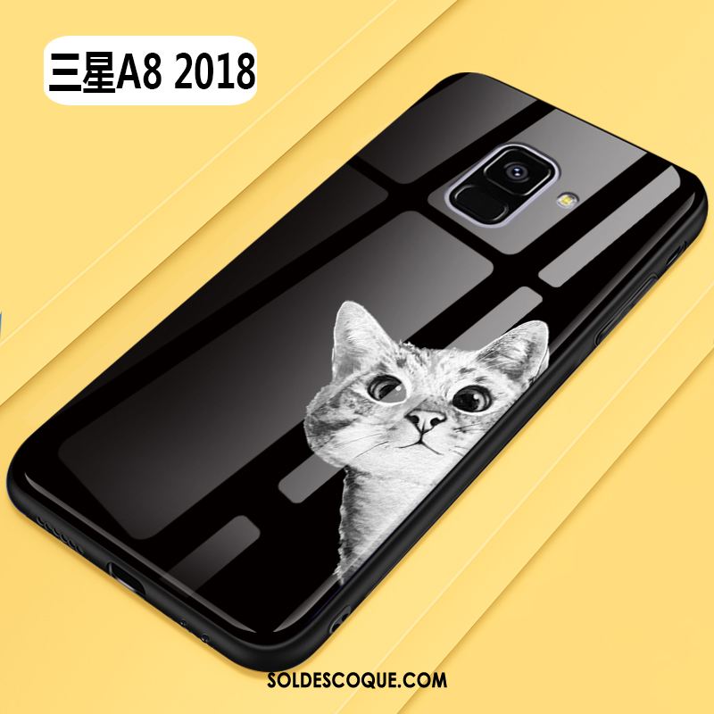 Coque Samsung Galaxy A8 2018 Amoureux Incassable Difficile Tout Compris Rouge Housse En Ligne