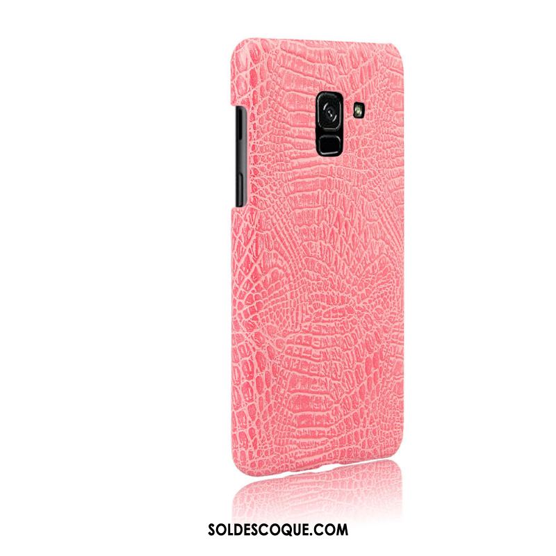 Coque Samsung Galaxy A8 2018 Difficile Qualité Rouge Protection Cuir Pas Cher